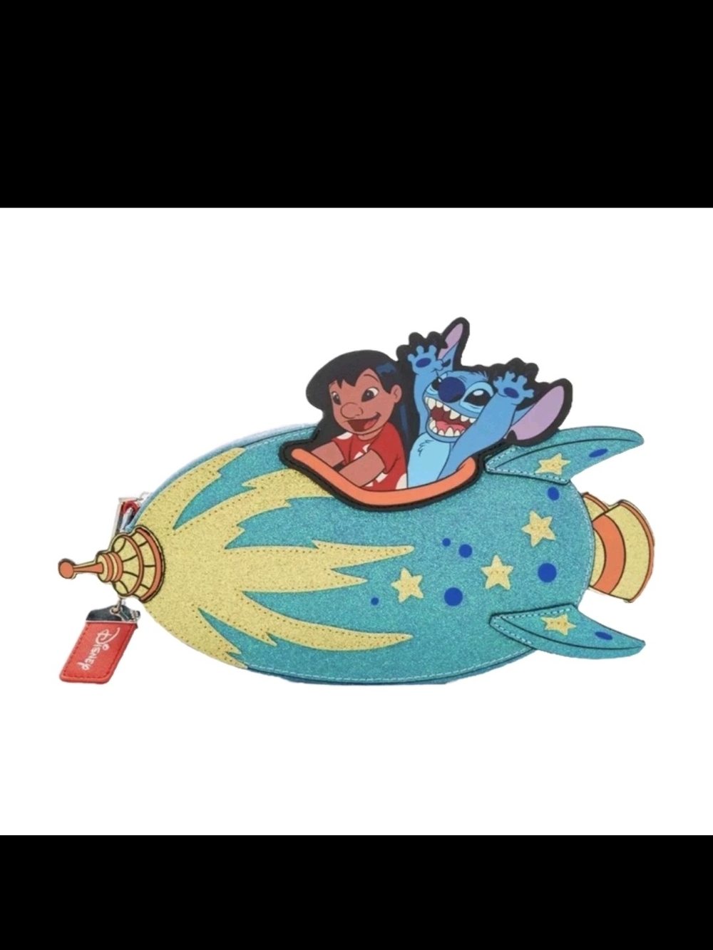 Bioworld Disney Lilo & Stitch Rocket Ship Ride Crossbody Bag